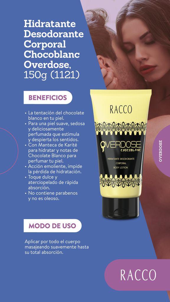 Hidratante Desodorante Corporal Chocoblanc Overdose, 150g (1121)