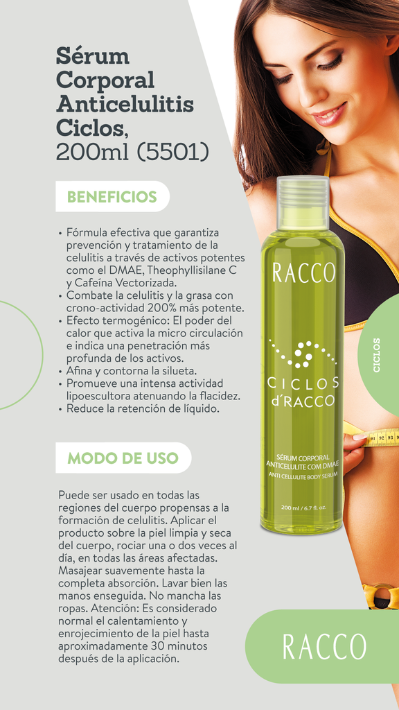 Sérum Corporal Anticelulitis con DMAE Ciclos, 200ml (5501)