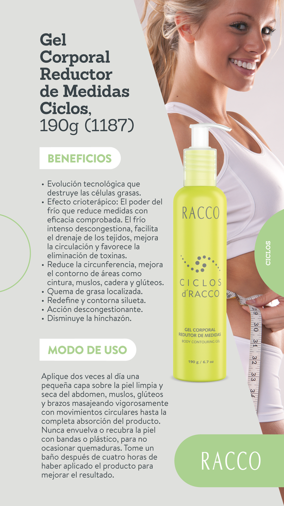 Gel Corporal Reductor de Medidas Ciclos, 190g (1187)